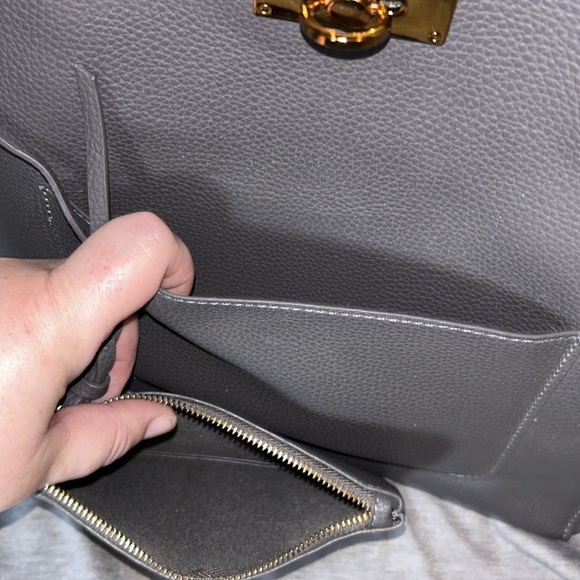 Brand new Love & Lore smaller grey vegan leather tote bag. - Picture 3 of 11